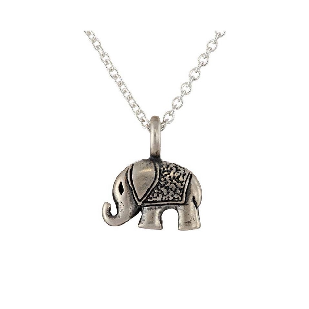 Dogeared sterlig silver lucky us elephant necklace